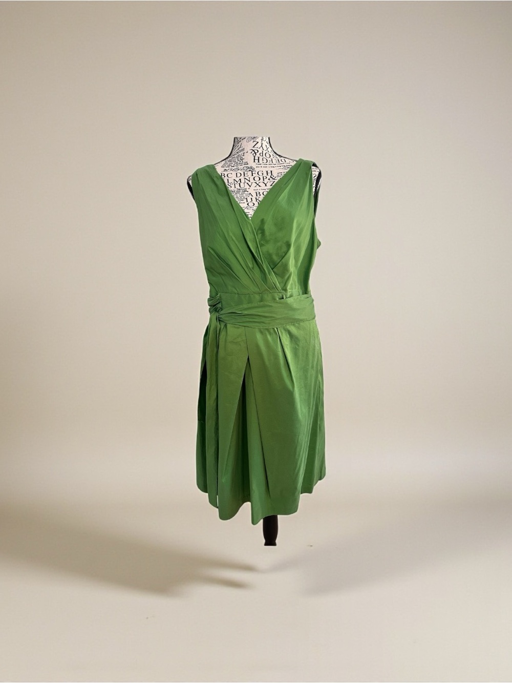 Maggie Boutique Green Sleeveless Wrap Dress